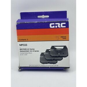 Lot of 3 MP-333 Brother AX Series  Correctable Black Typewriter‎ Ribbon BinZ